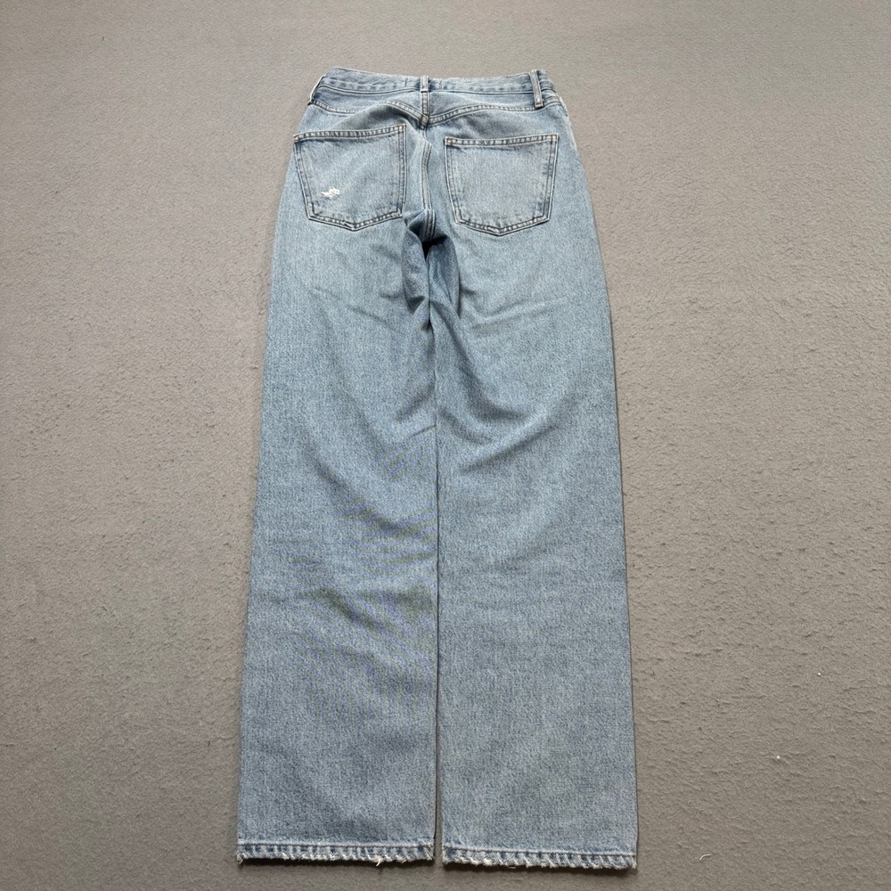 AGOLDE Wide Leg Jeans Women's 23 Blue Light Wash High Rise Button Fly Baggy Fit - Picture 2 of 10